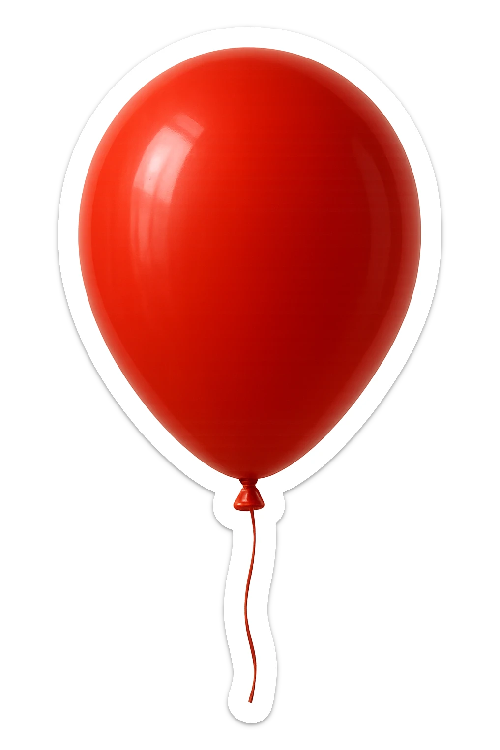 palloncino rosso, iperrealistica 4k sticker