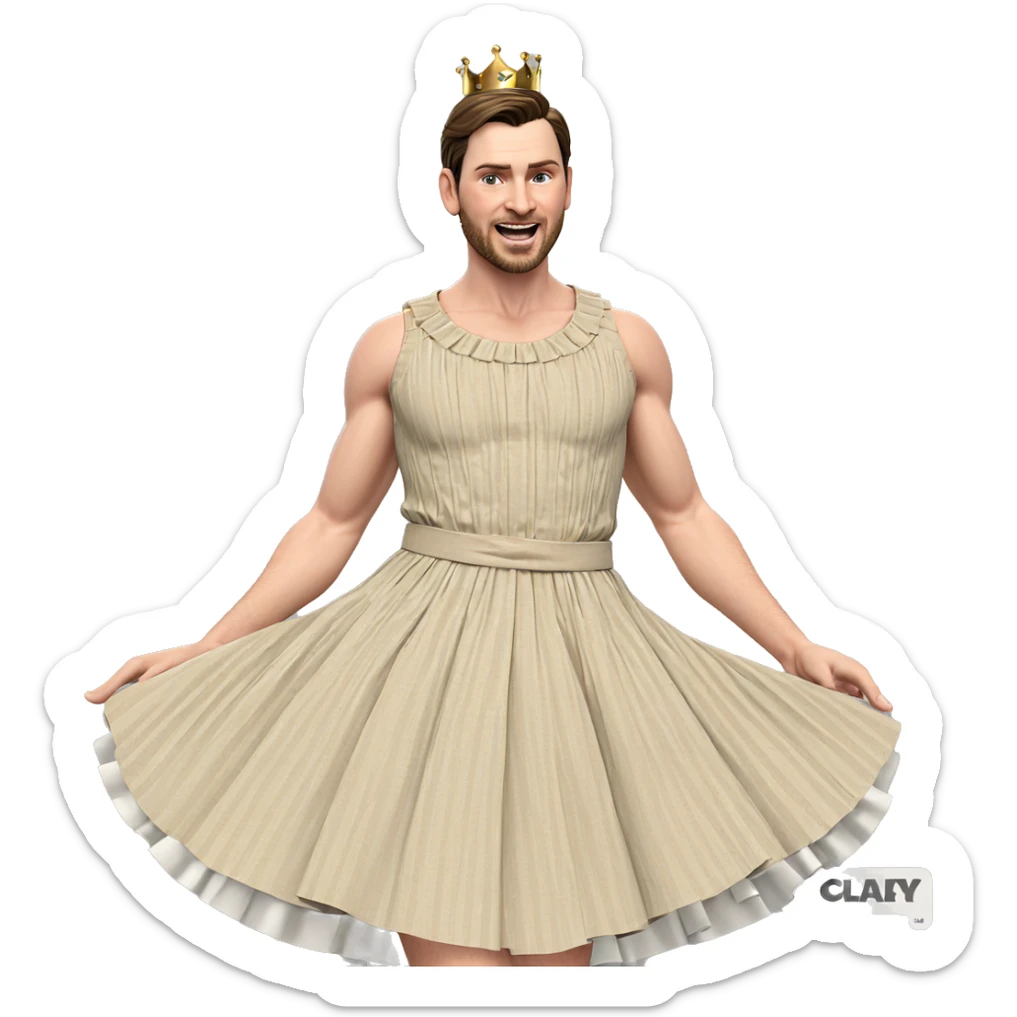 royal crossdressing cosplay look sticker