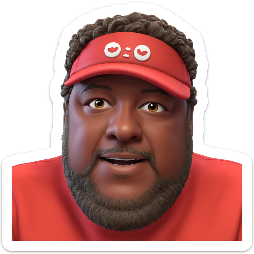 male portrait in red attire sticker