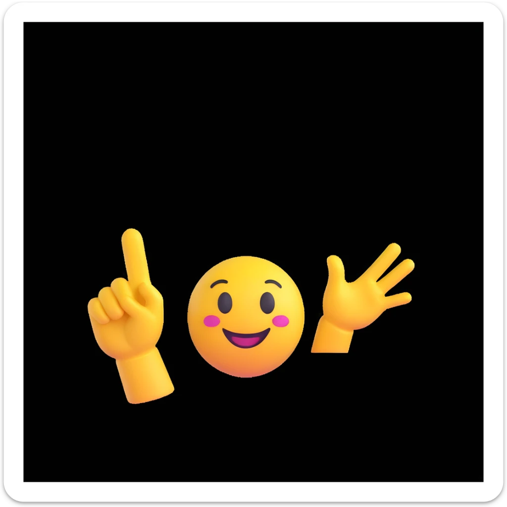 high-quality 3D emoji style illustration of a smiling emoji face with sparkles around it and an OK hand gesture, elegant bold text 'Excellent nature & perfection', minimal or gradient background, polished modern look, confident positive elegant vibe sticker