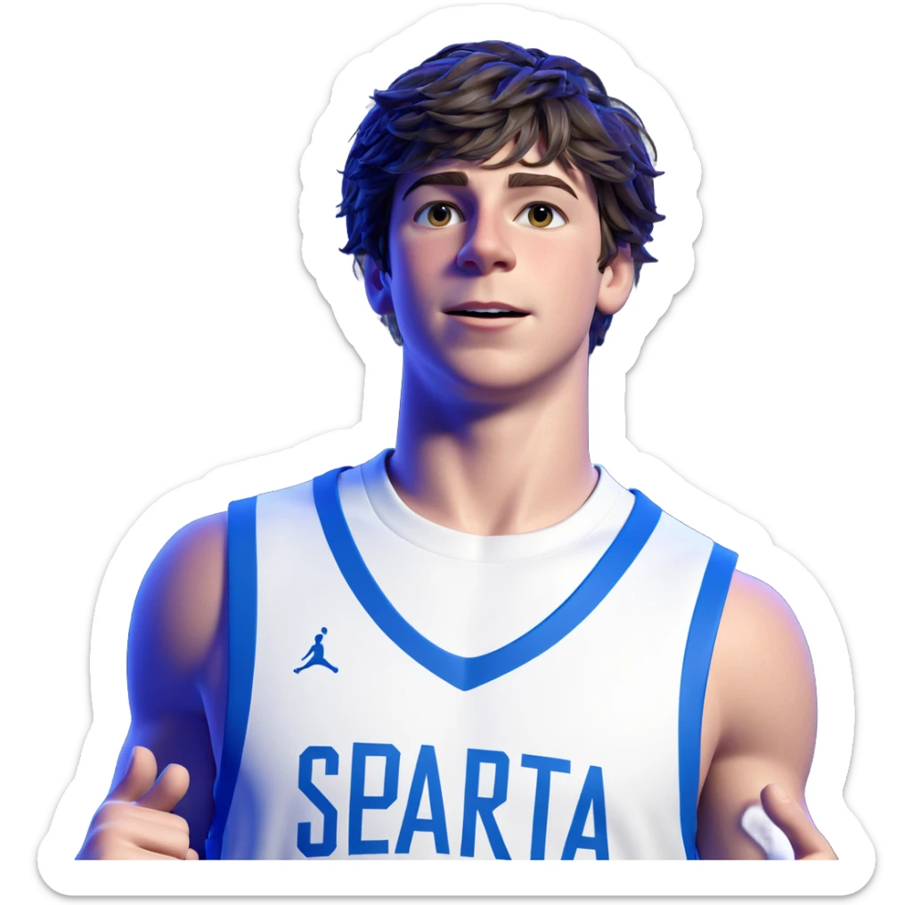 basketball boy in sportswear sticker