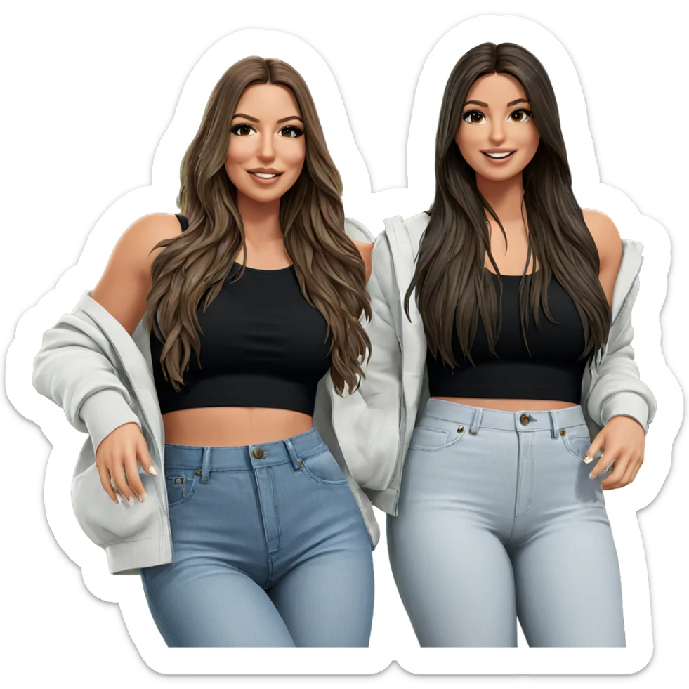 friends enjoying outdoors together sticker