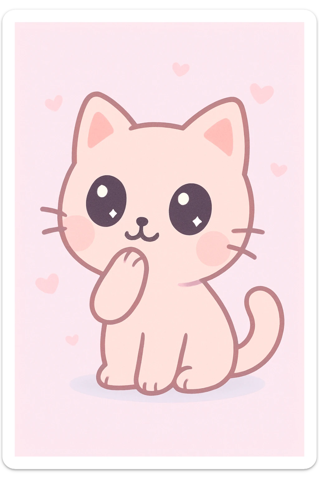 cute animal whispering, cat or dog sticker