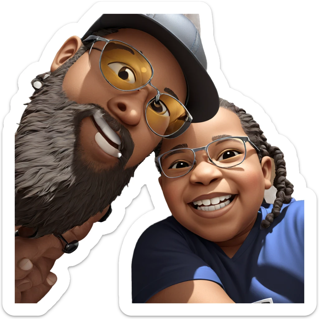 cool dude with sunglasses sticker