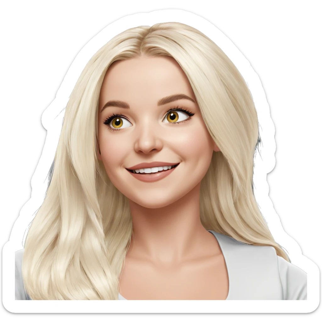 blonde girl smiling portrait sticker