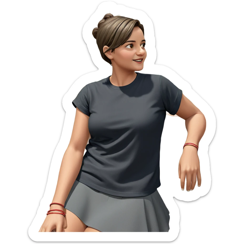 girl in outdoor setting sticker