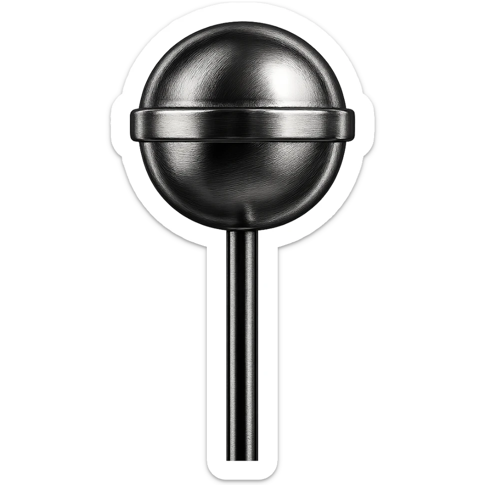 lollipop, chrome style sticker