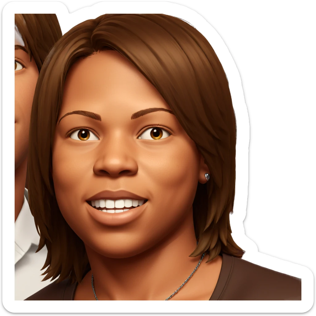 brown-haired boy with necklace sticker