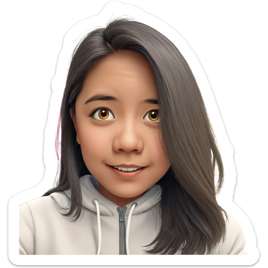 smiling girl indoors portrait sticker