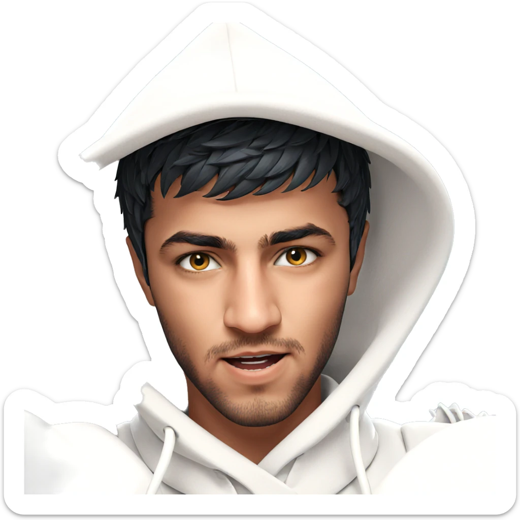 realistic portrait of a boy sticker