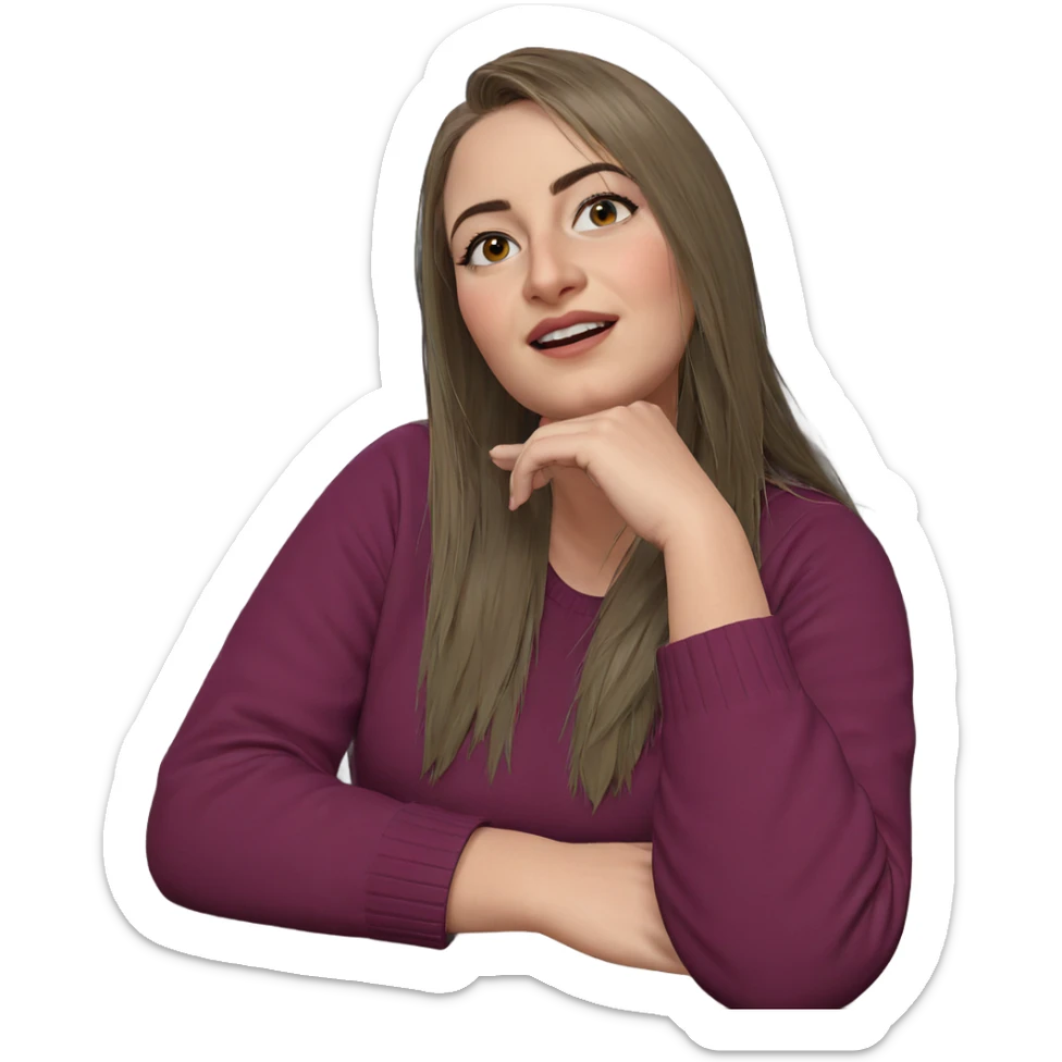 cozy indoor girl portrait sticker