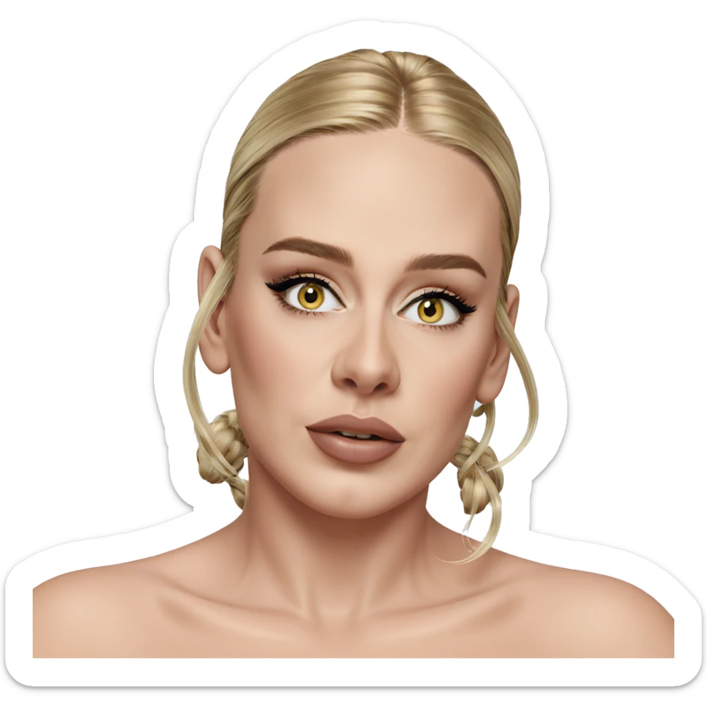 blonde girl with grey eyes sticker