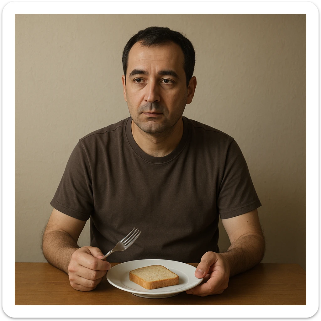 sartarosh xona bunaqa zur darajada bulmasin keyin shunchaki tarelka v vilka ushlab utirsin tarelkada esa faqat non bulsin kayfiyati xam urtacha bulsin xursan bob ketmasin sticker