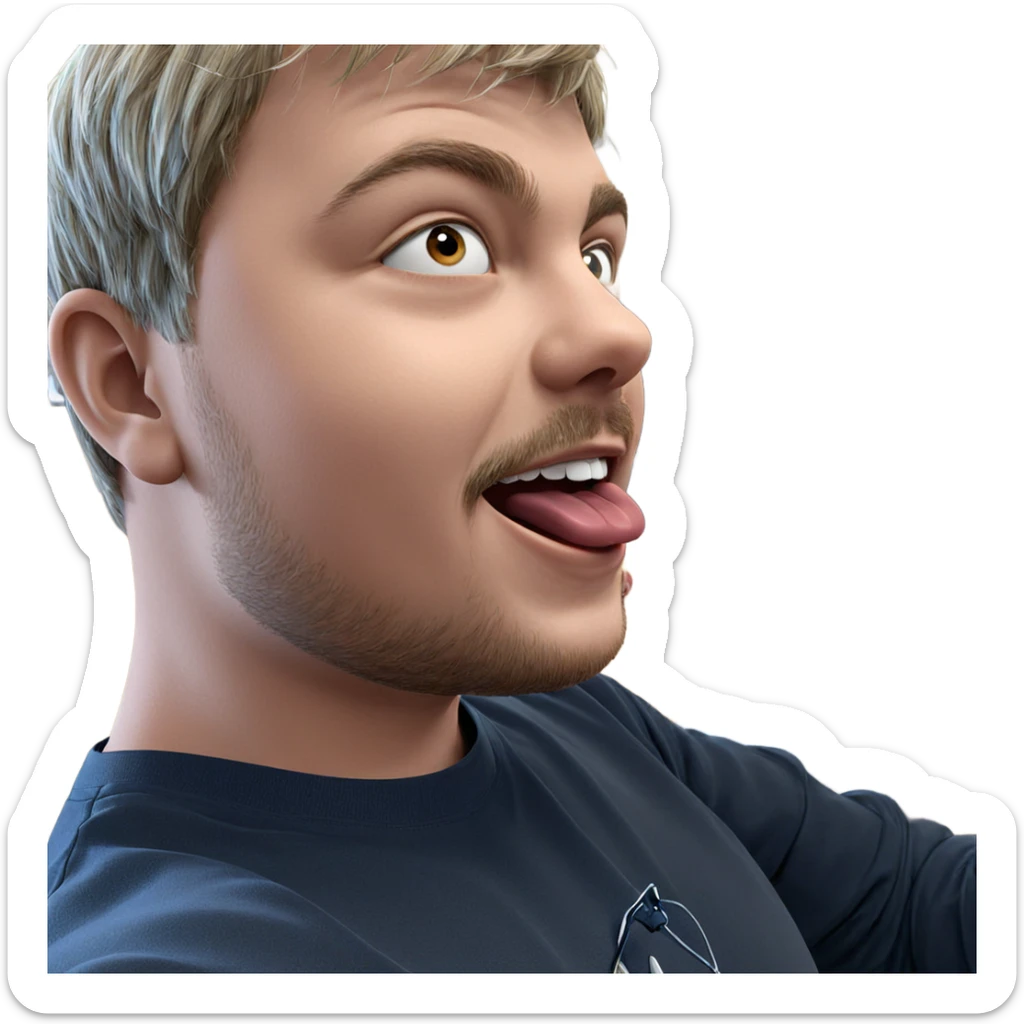 boys having fun together sticker