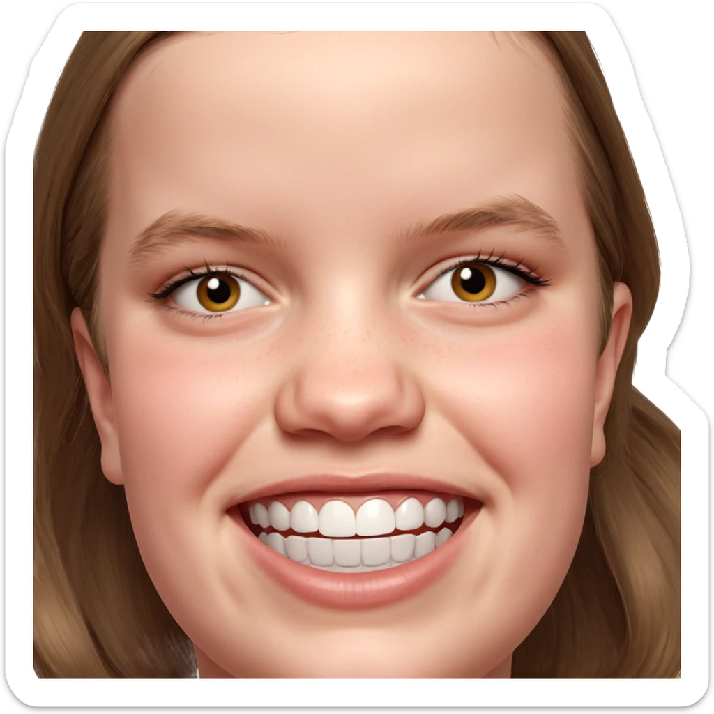 realistic portrait of a girl sticker