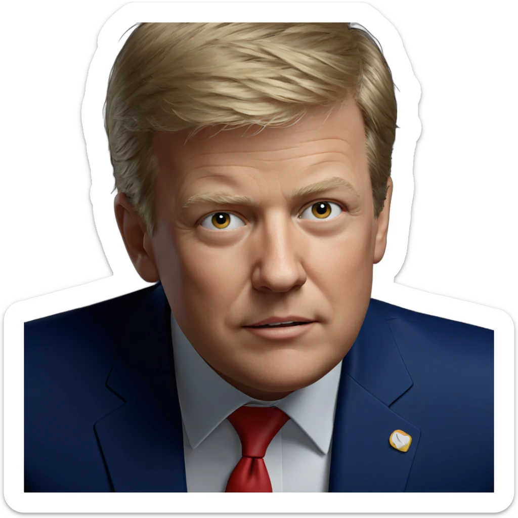 realistic portrait of a boy sticker