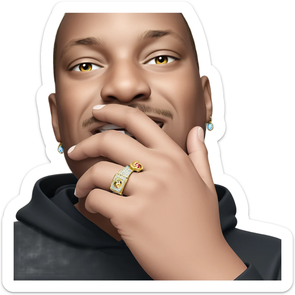 boy with jewelry meme sticker