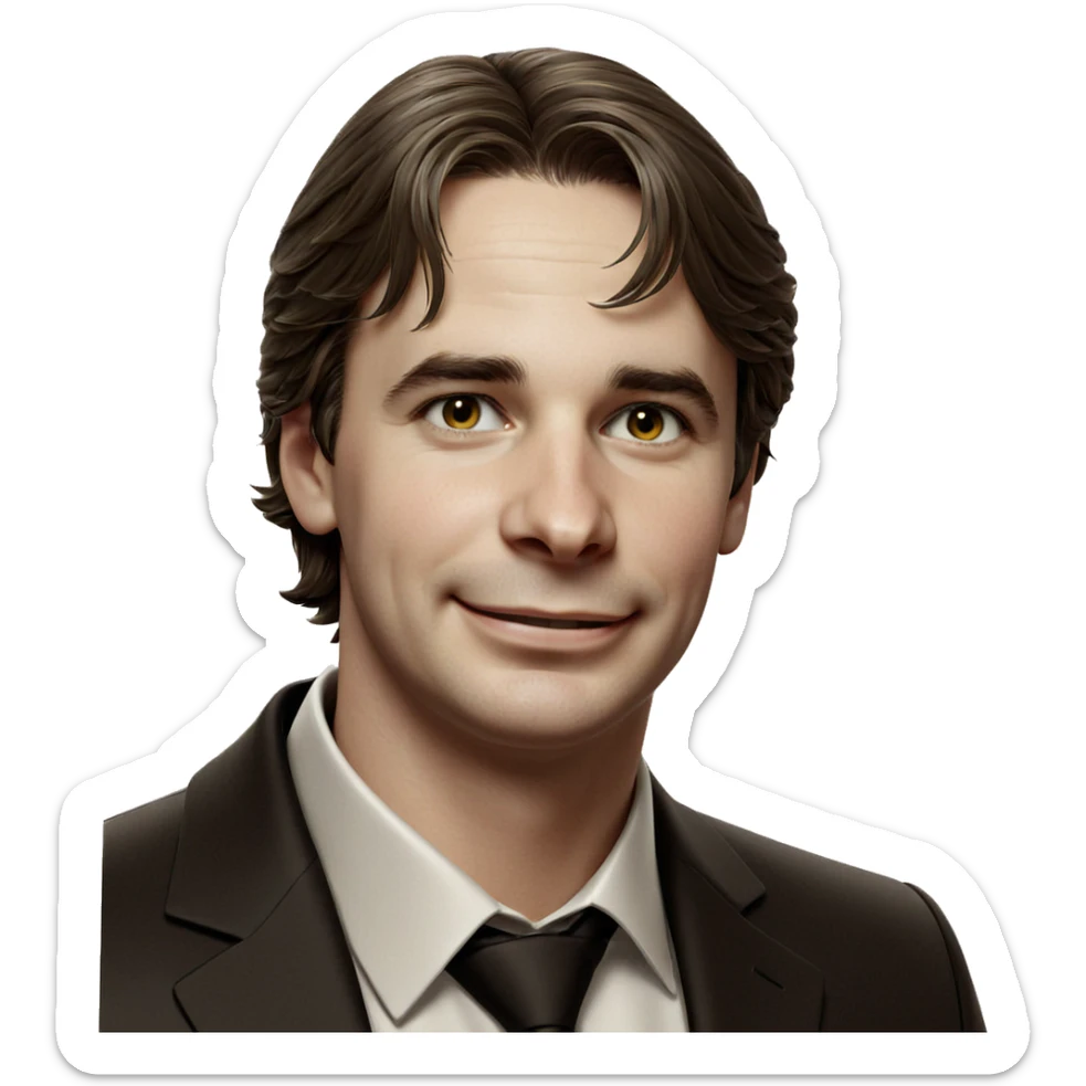 smiling boy in formal attire sticker
