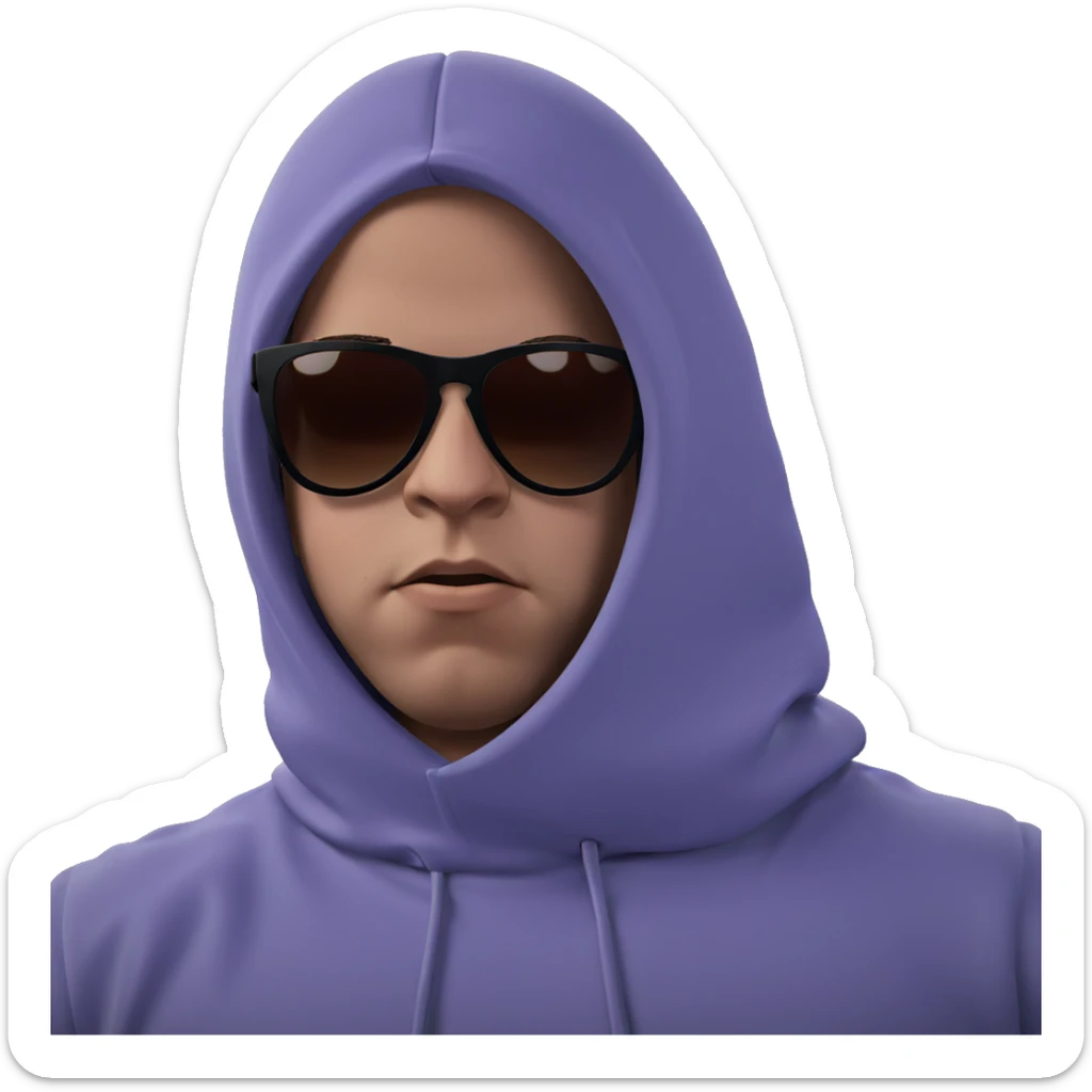 cool boy with sunglasses meme sticker