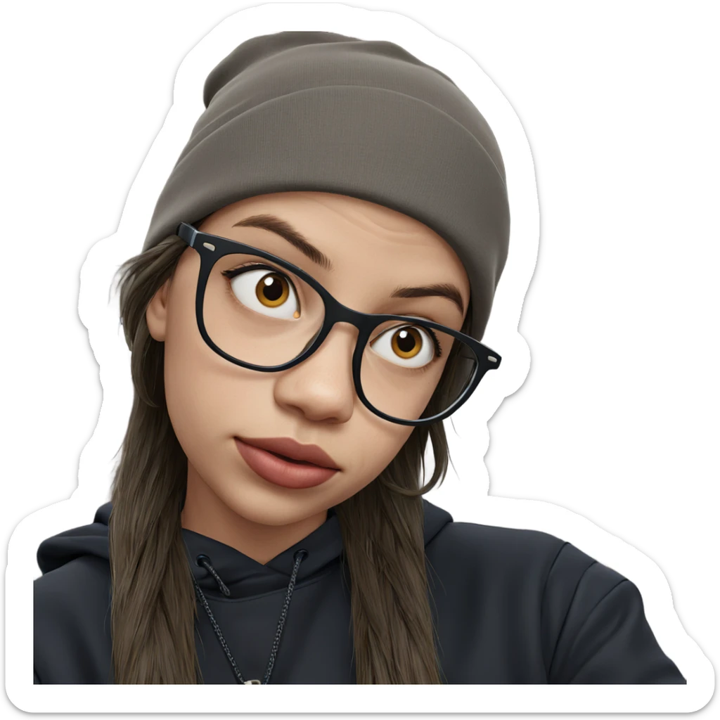 urban portrait of a girl sticker