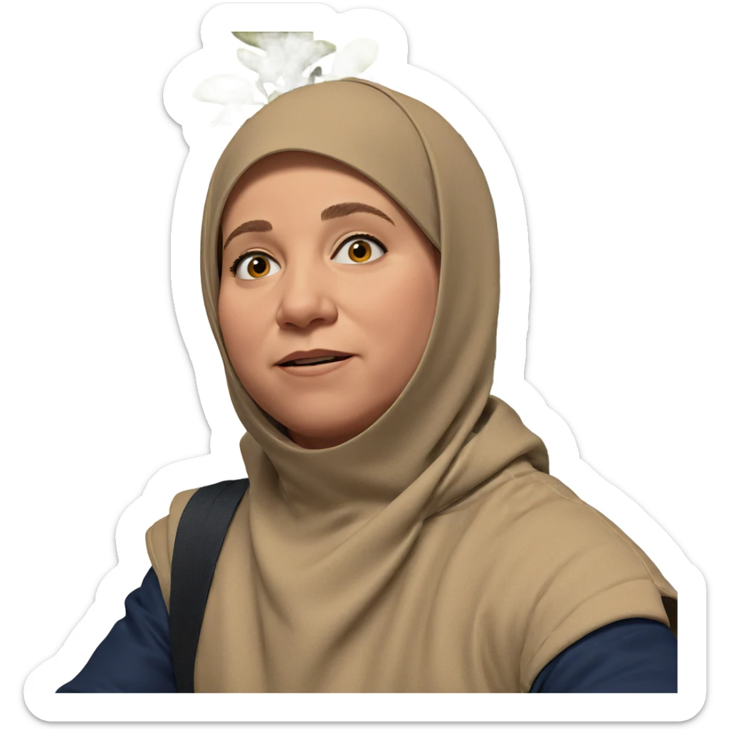 boy gazing at viewer sticker