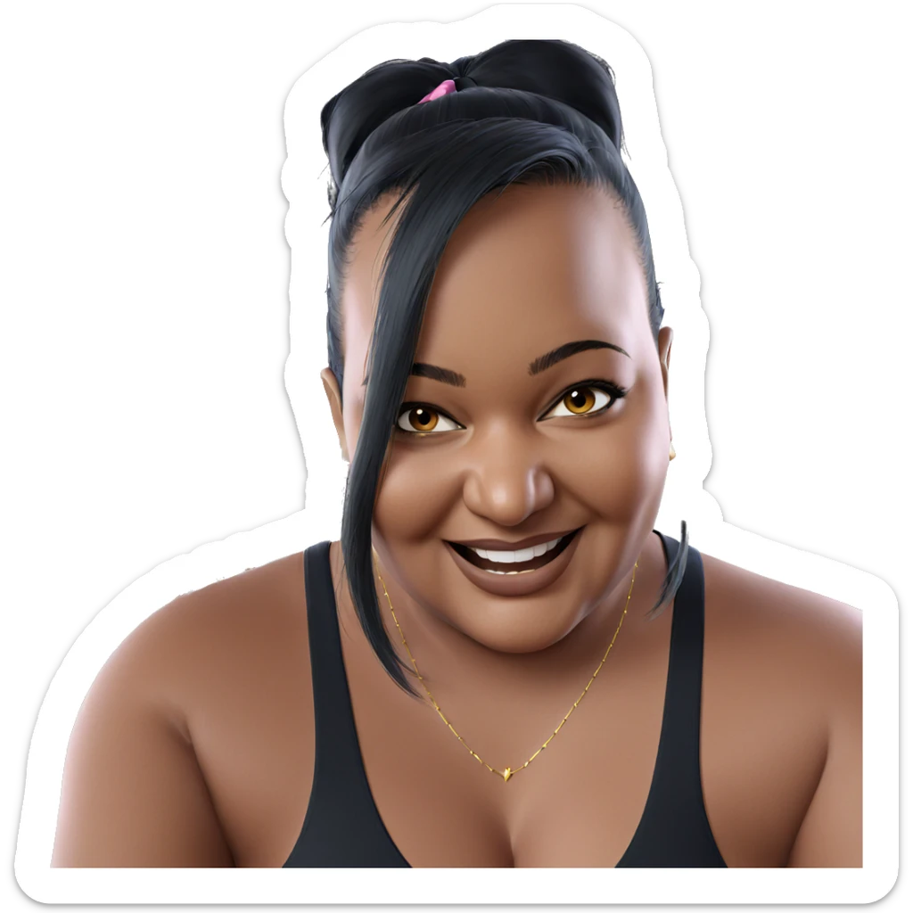 smiling girl in nightwear sticker