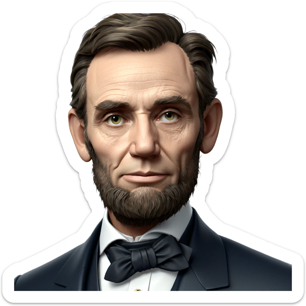 portrait of a dapper man sticker