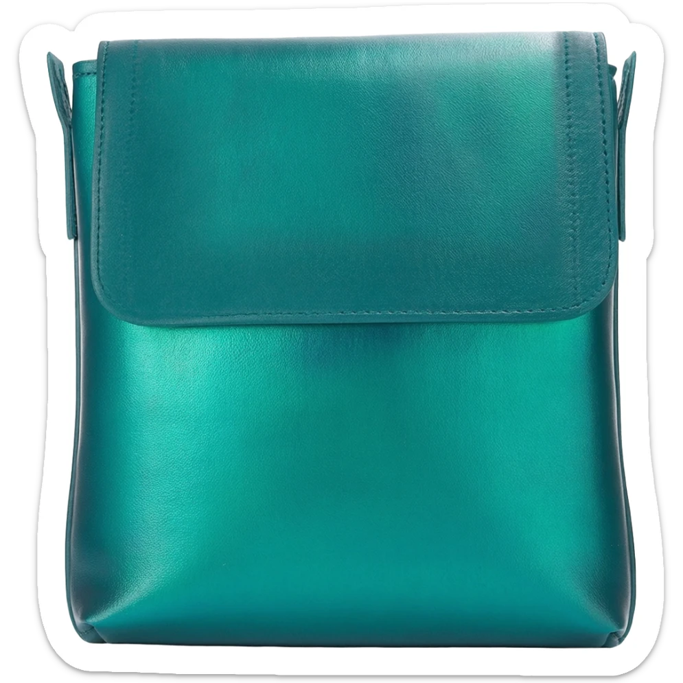Brahmin Shea Turquoise Teal Green iridescent Lulia Leather Crossbody sticker
