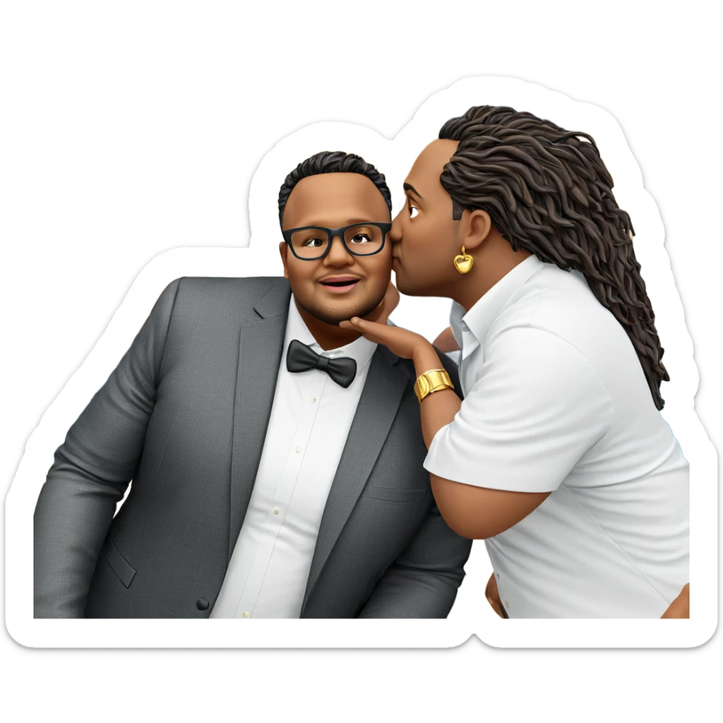 formal kiss between lovers sticker