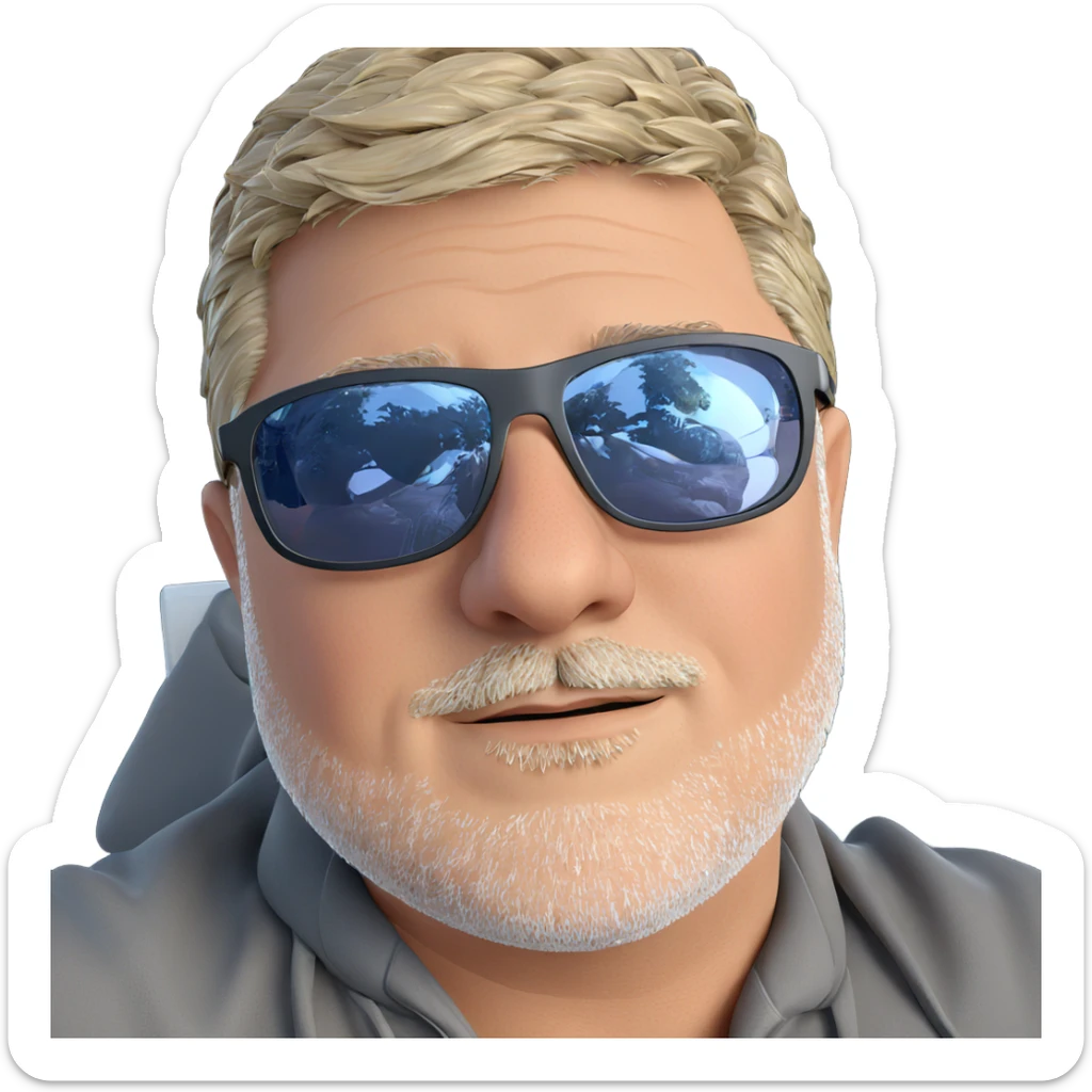 charming man in sunglasses sticker