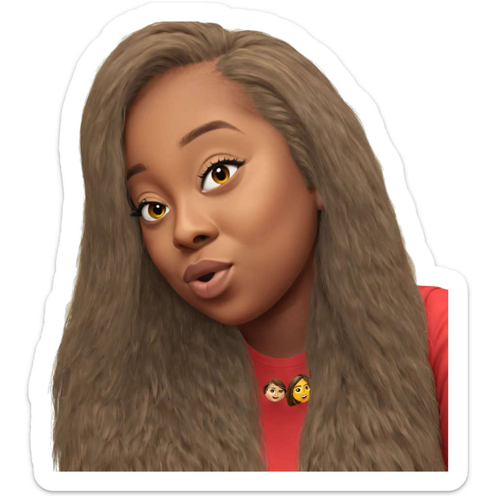 girl in red shirt sticker