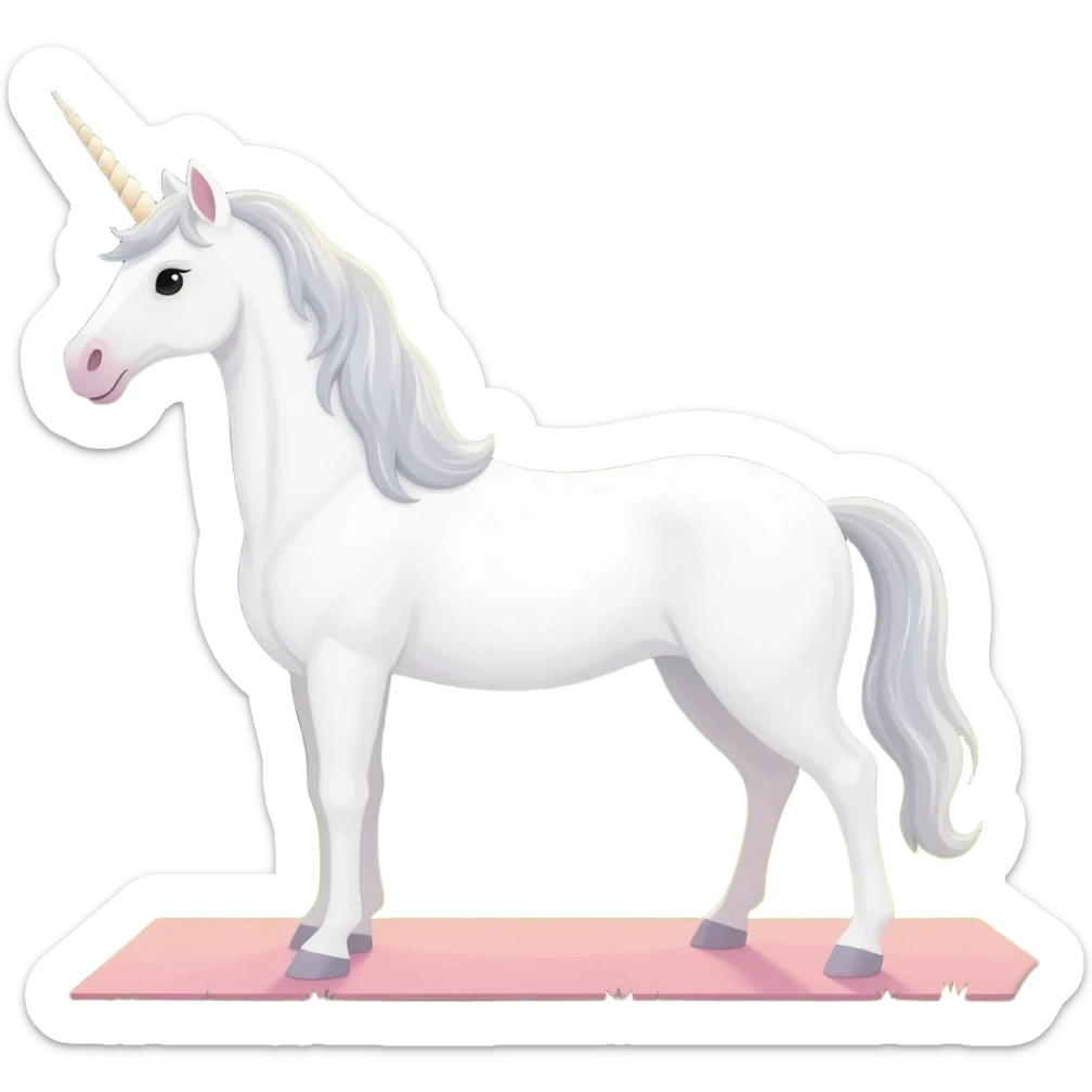 yoga unicorn sticker
