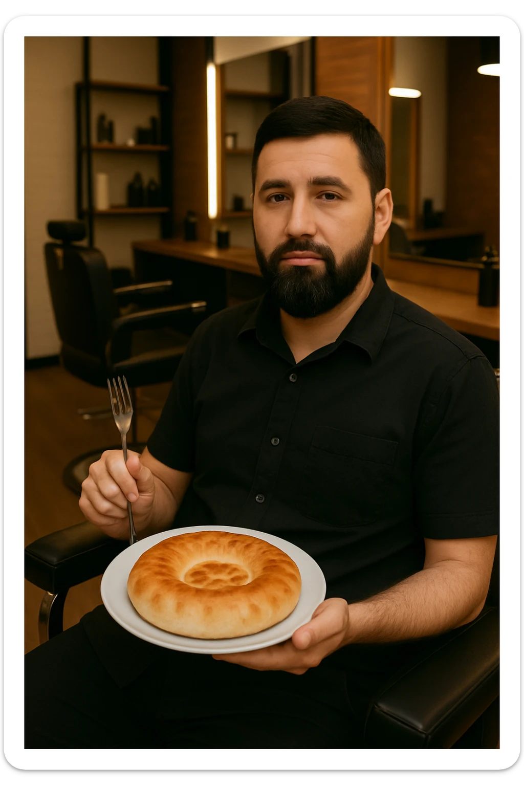 birinchidagi odamni yuziga 2 rasmdagi odamga uxshatib chizib bergin xuddu shunday non yen utirganini sticker