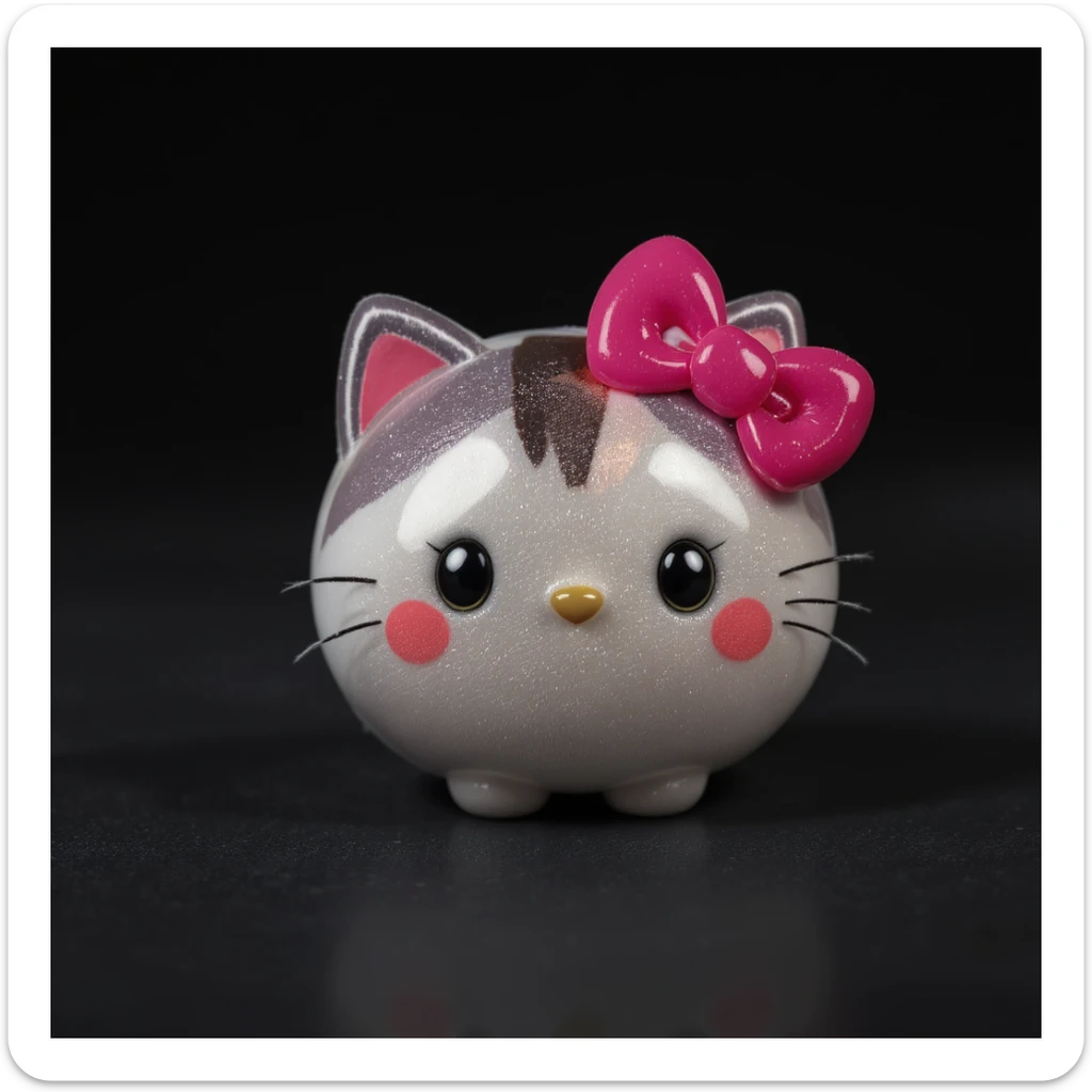 cute and shiny object with a heart accent sticker