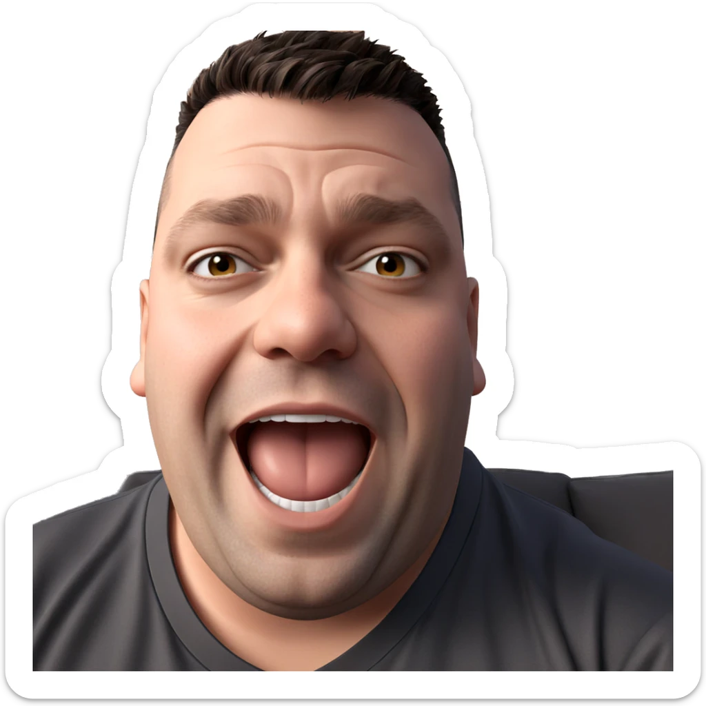 meme portrait of boy indoors sticker