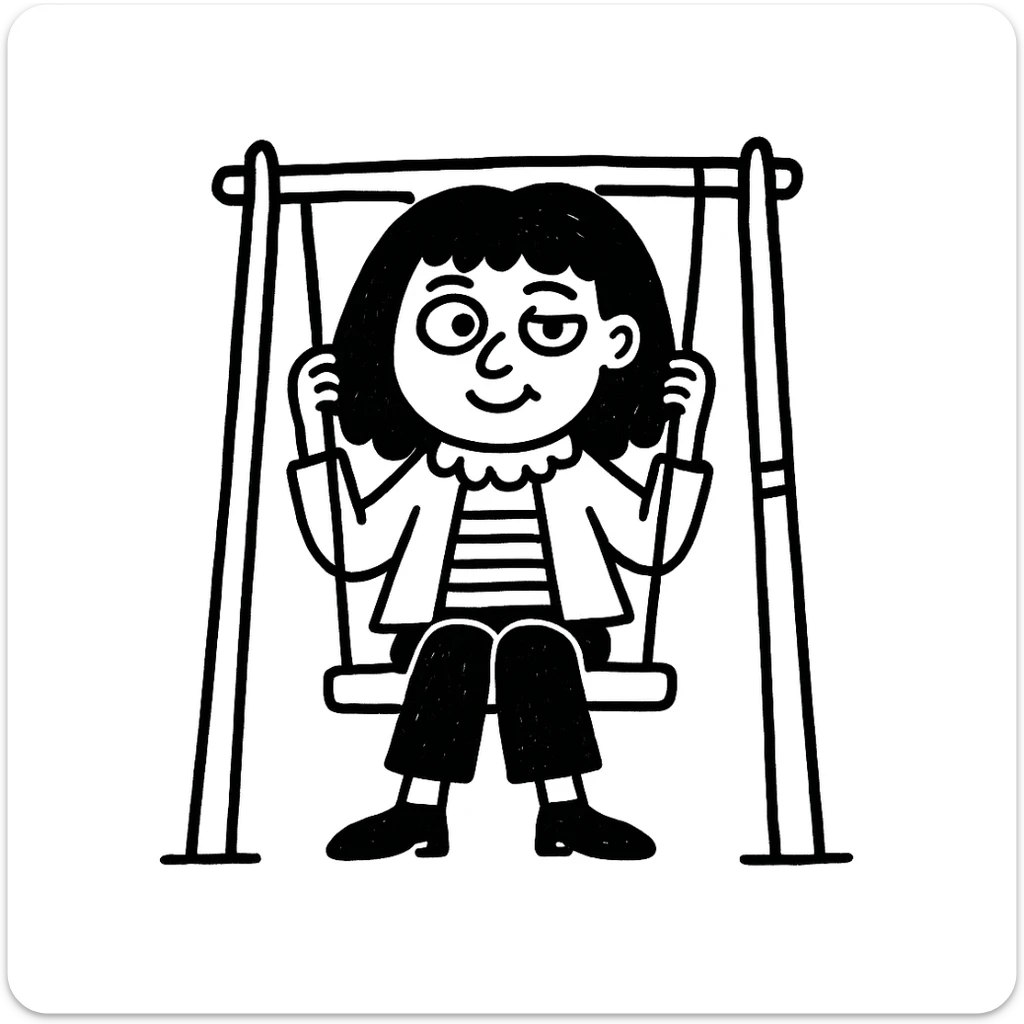 Make the lazy eye more obvious in the style of notion style hand drawn doodles. Keep the doodle style but note that doodle style does not support text editing, so use a general style editor while respecting the doodle look. sticker