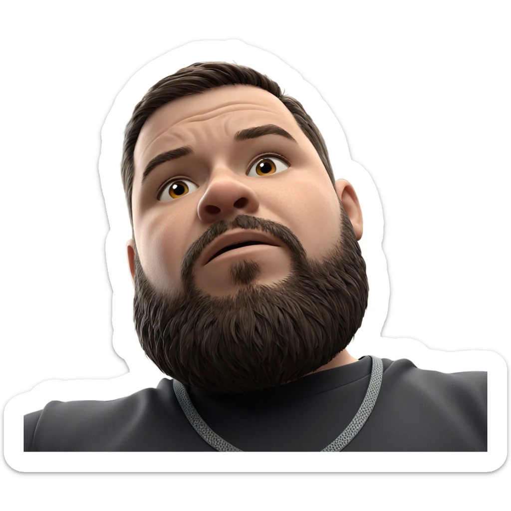 intense gaze of a boy sticker