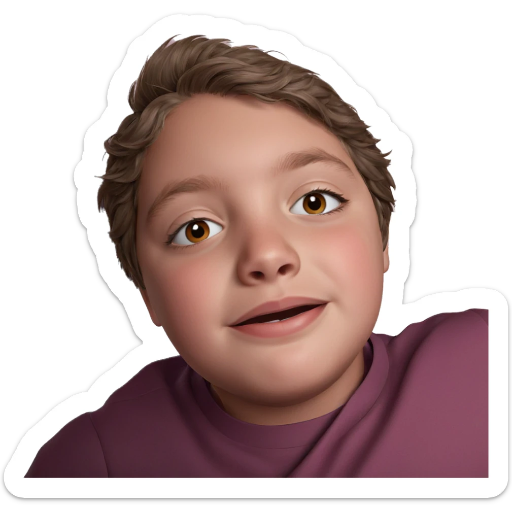 portrait of young man sticker