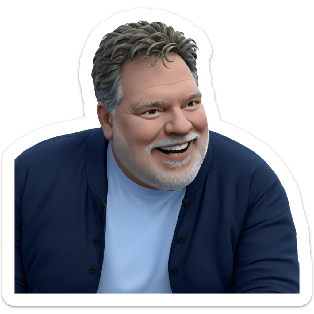 boy by the ocean smiling sticker