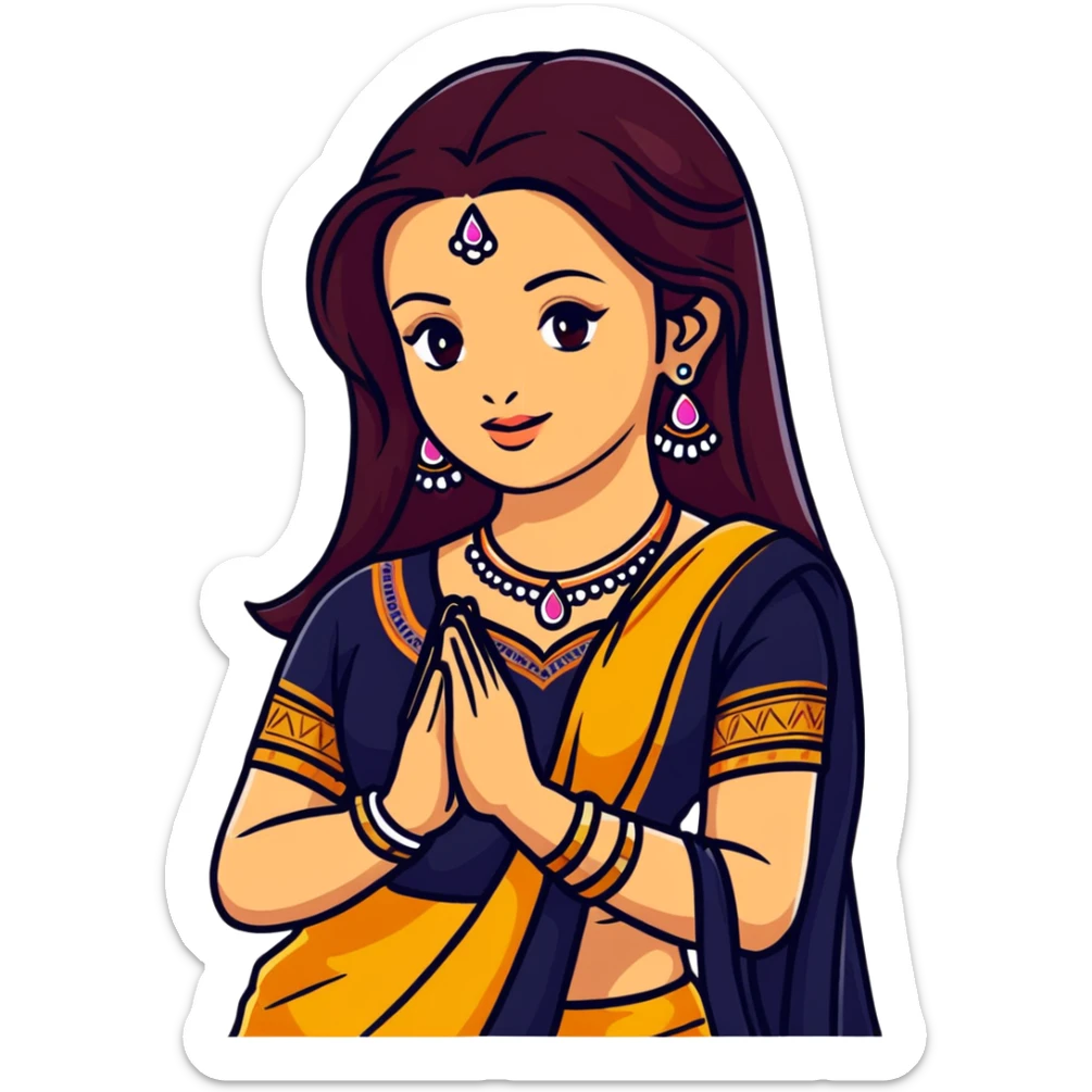 Aishwarya Rai in a lehenga, traditional Indian bridal outfit, jewelry sticker