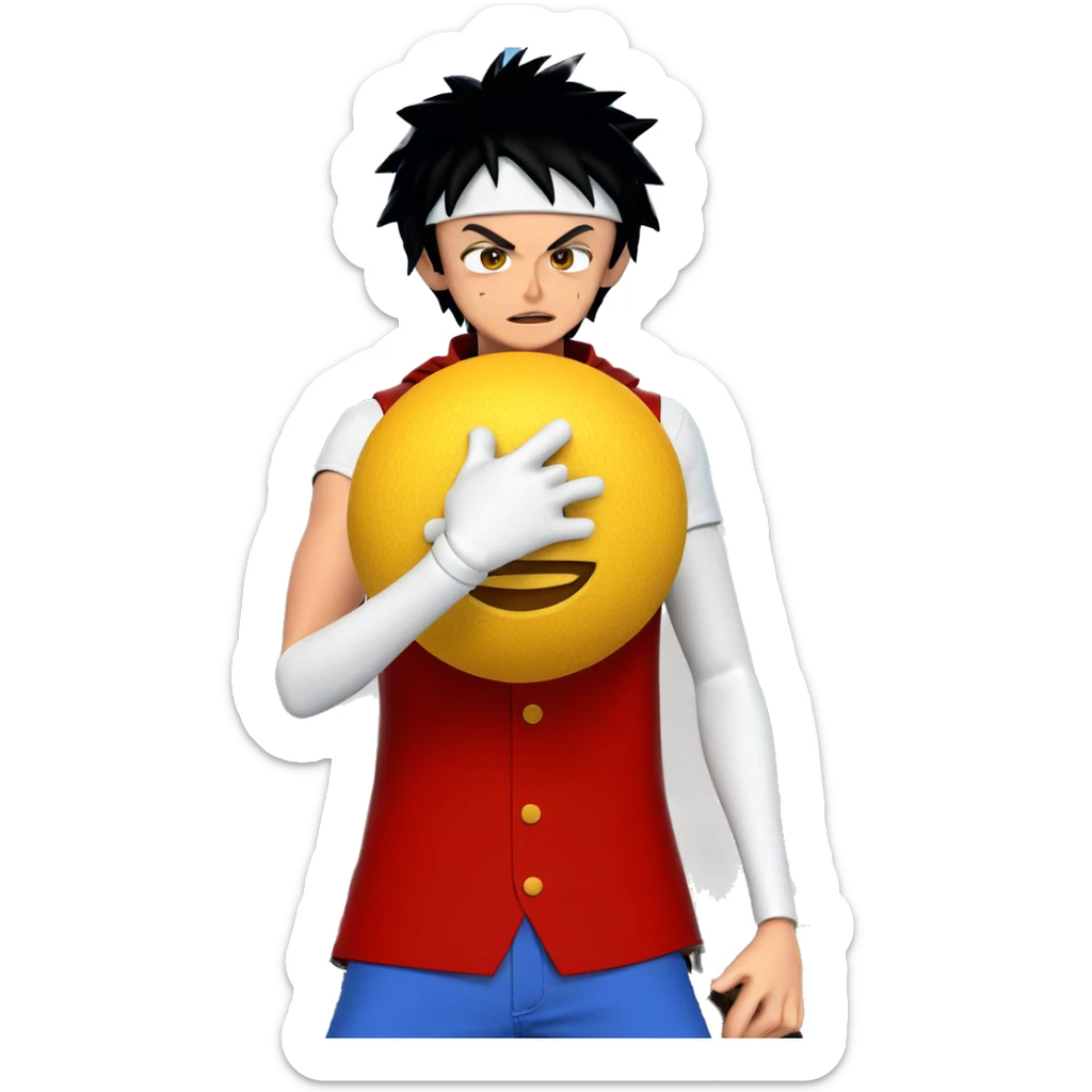 sword-wielding boys with hats sticker