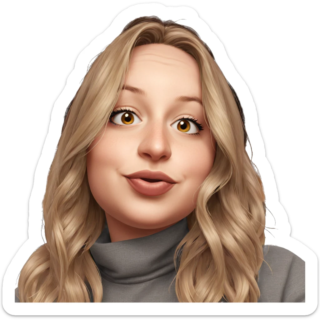 realistic portrait of a girl sticker