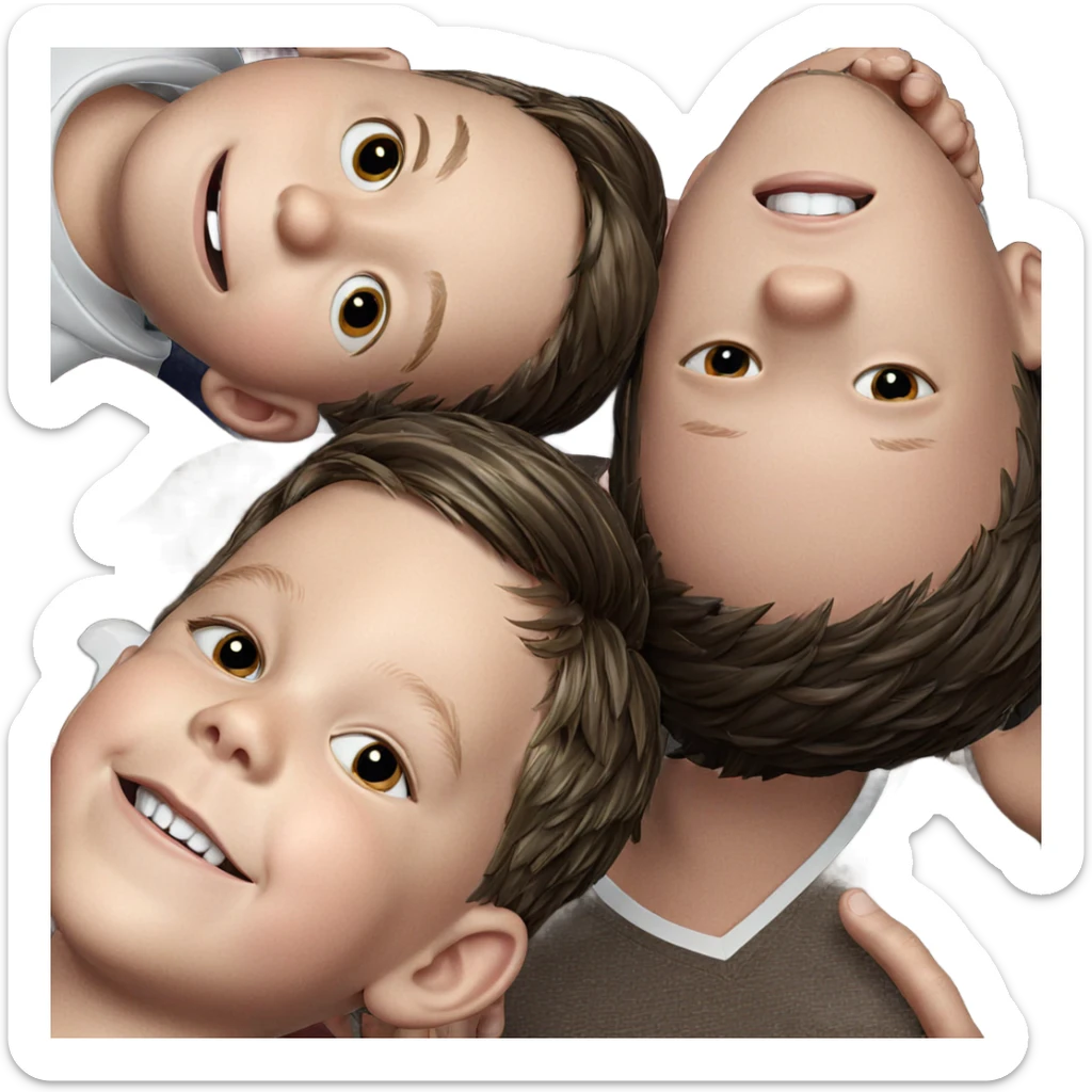 boys enjoying together smiling sticker