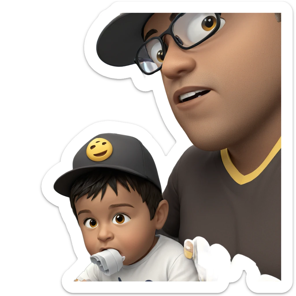 boys on a train sticker