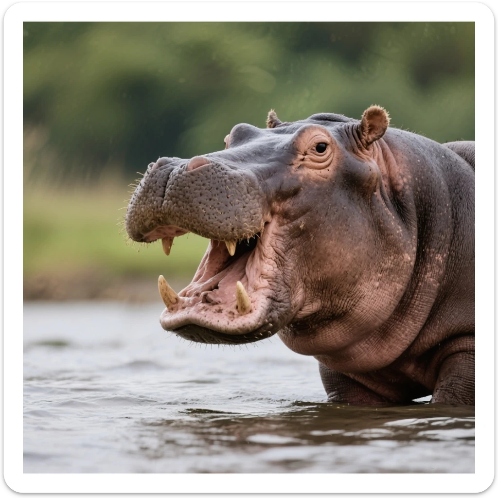 Hippopotamus sticker