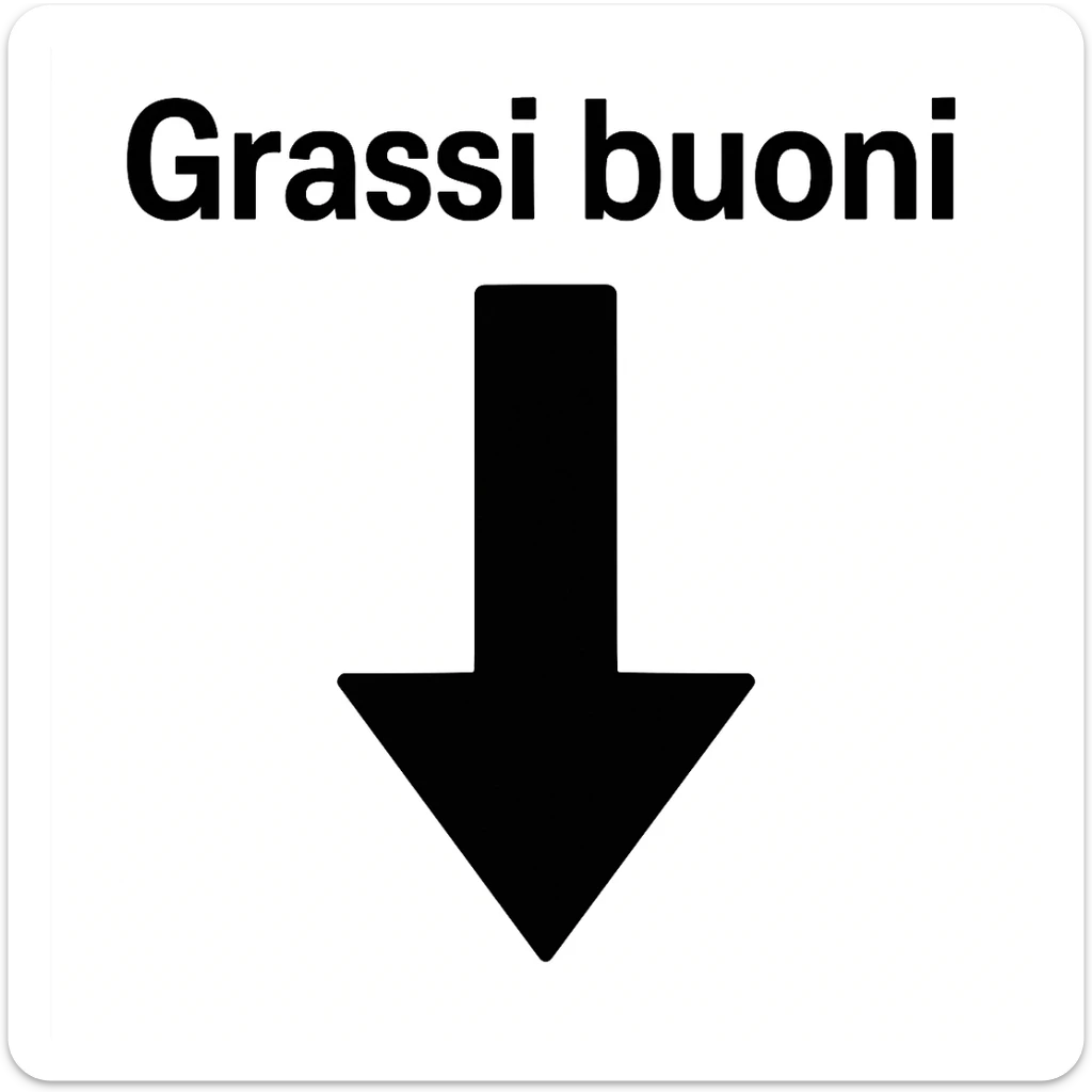 Grassi buoni con freccia in basso, come a significare che vanno al ribasso sticker