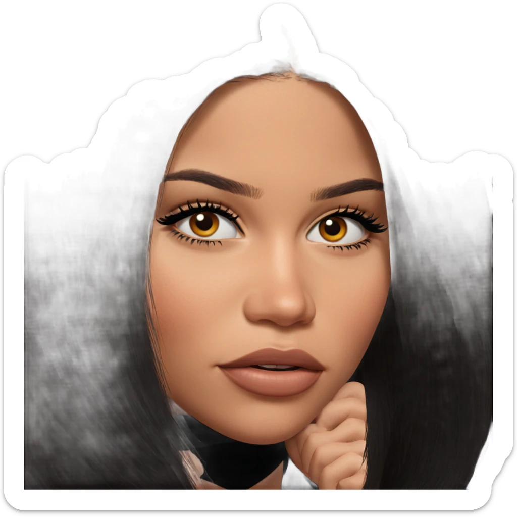 portrait of a girl sticker