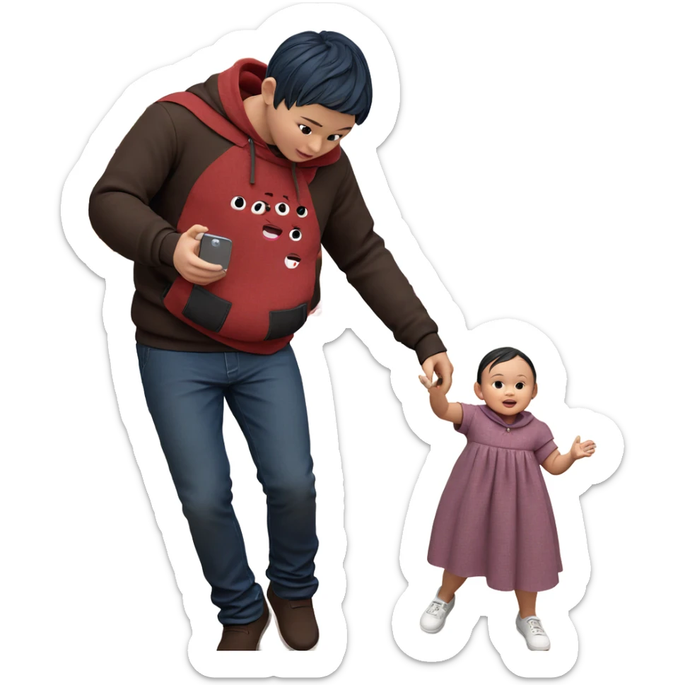 shopping together in cozy store sticker