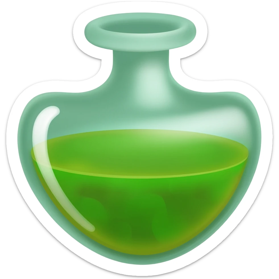 green witch cooking potion sticker