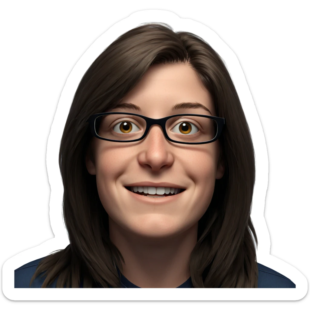 smiling boy with glasses portrait sticker